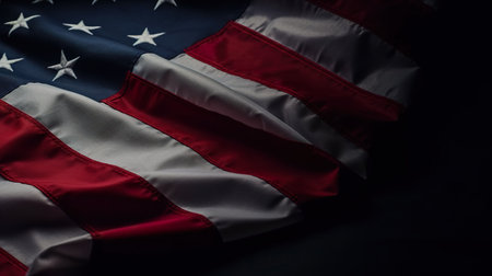 American Flag on a black background. American Flag on a black background. generative aiの素材
