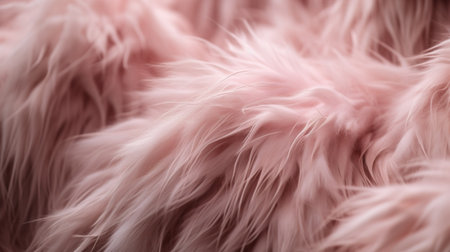Pink fur as a background, close-up. Soft focus. generative aiの素材