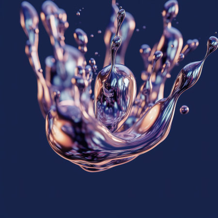 water splash with bubbles isolated on black background. generative aiの素材