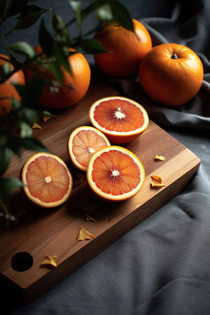Variety of citrus fruit including lemons, lines, grapefruits and oranges. generative aiの素材
