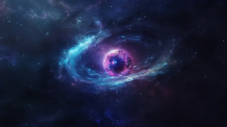Planets, stars and galaxies in outer space showing the beauty of space exploration. generative aiの素材