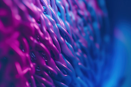 Abstract blue and pink background with lines and waves. generative aiの素材