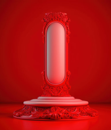 Abstract scene podium mockup. Award ceremony concept. generative aiの素材