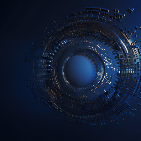 Abstract technology background. toned image double exposure with depth of field. generative aiの素材