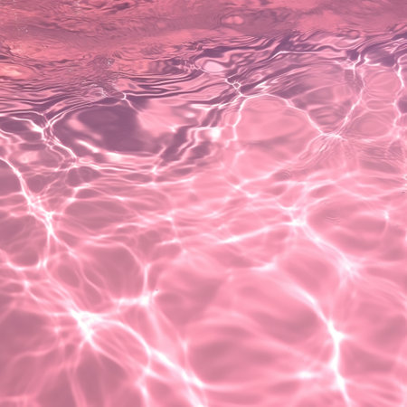 background of rippled clean water in a pink swimming pool. AI Generativeの素材