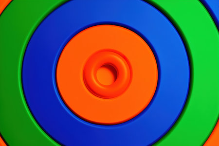 Colorful concentric circles. AI Generativeの素材