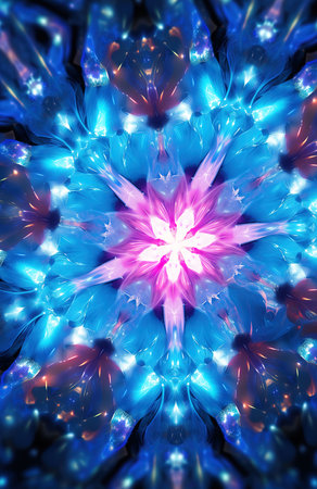 Abstract fractal. Fractal art background for creative design. Decoration for wallpaper, desktop, poster, cover booklet. Print for clothes, t-shirt. Creative illustration for designの素材