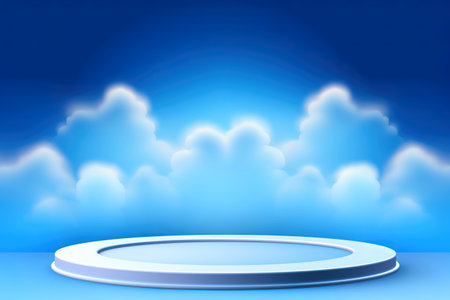 Abstract scene podium mockup. Award ceremony concept. 3d renderの素材