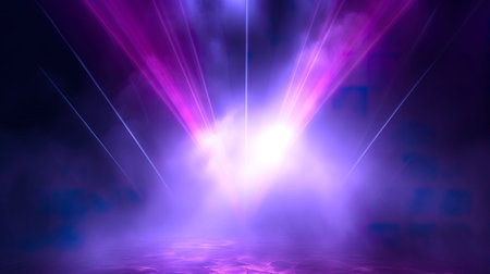 Light effect, blurred background. Rays of light. 3d renderingの素材