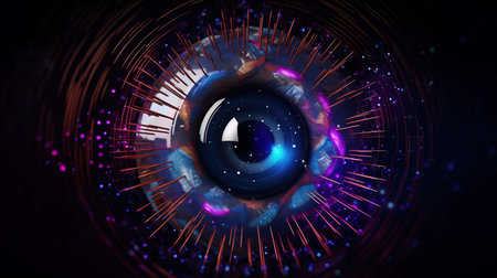 3D rendering of abstract fractal background for creative design, art and entertainmentの素材