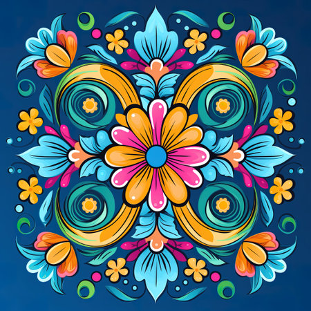 Vector hand drawn mandala. Decorative pattern in ethnic oriental style.の素材