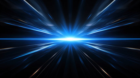 abstract blue background with some smooth lines and sparkles in itの素材