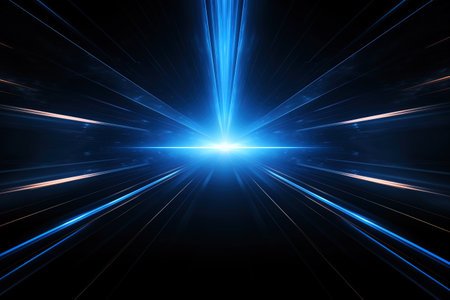Futuristic technology background (futuristic concept) with glowing linesの素材