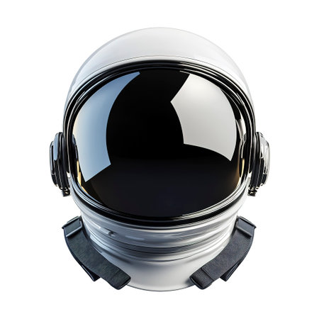 Astronaut helmet isolated on white background.の素材
