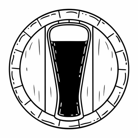 Beer glass design, Pub alcohol bar brewery drink ale and lager theme Vector illustrationのイラスト素材