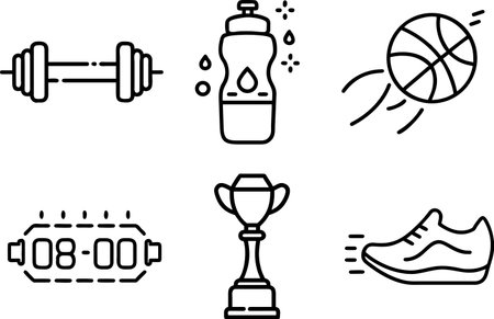 Sport icons set. Outline illustration of sport vector icons for webのイラスト素材