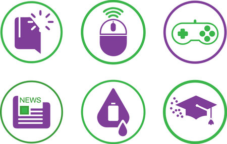 icons for web and user interface (icons for education and technology)のイラスト素材