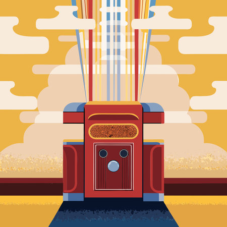 Retro cinema concept with film icon design, vector illustration 10 eps graphic.のイラスト素材
