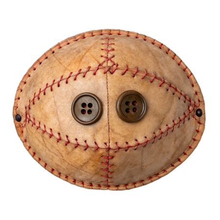 Vintage baseball ball isolated on white background. Clipping path included.の素材