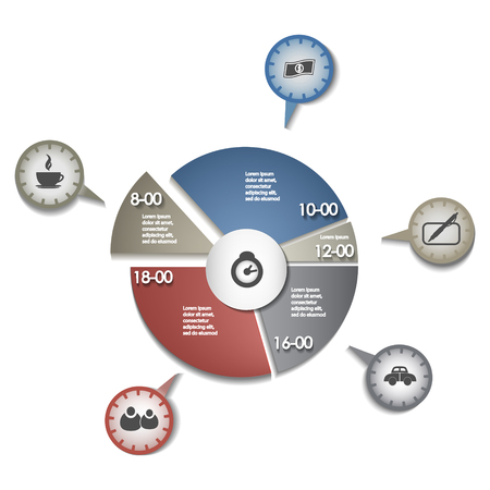 The standard image is an element of a vector circle for infographics.の写真素材