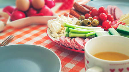 Healthy traditional breakfastの写真素材