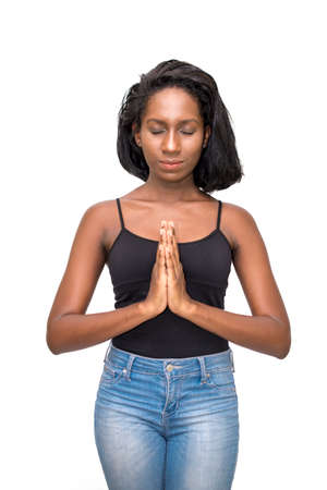 Woman prayingの写真素材