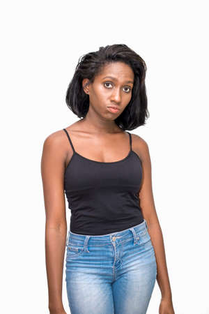 Woman frowningの写真素材