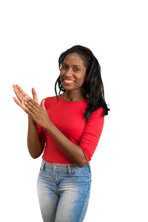 Woman applaudの写真素材