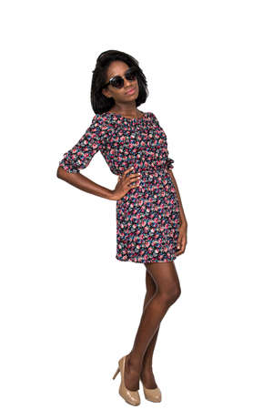 Woman posing with one hand on hipの写真素材