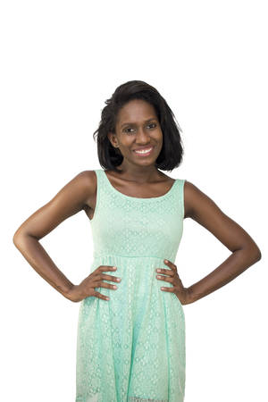 Woman with hands on hipsの写真素材