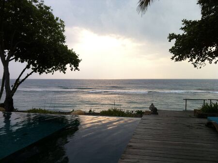 Scenic view of the pool with ocean view