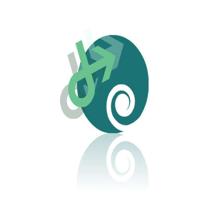 Bluish and green arrowのイラスト素材