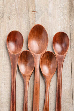 wooden spoonの写真素材