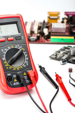 multimeter on the white backgroundの写真素材