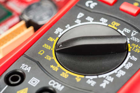 close up of multimeter, macro.の写真素材