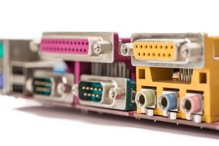 close up of computer main boardの写真素材