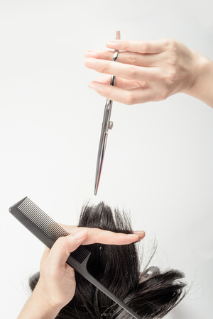 haircutの写真素材