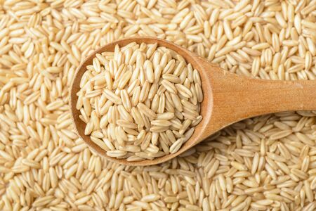 oat in the wooden spoon