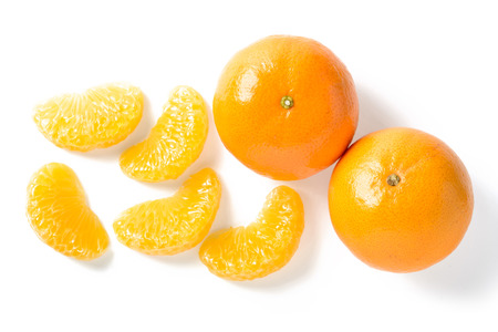 orange segment on white