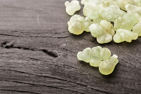 Royal Green Hojari Frankincense on the tableの写真素材