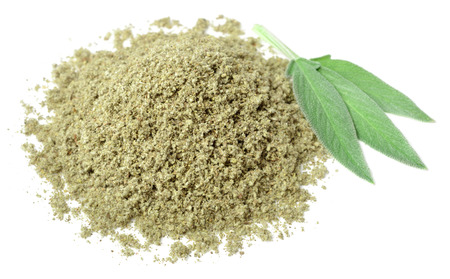 dried salvia isolated on whiteの写真素材