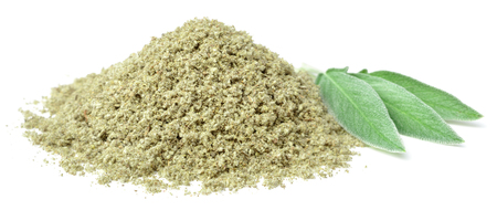 dried salvia isolated on whiteの写真素材