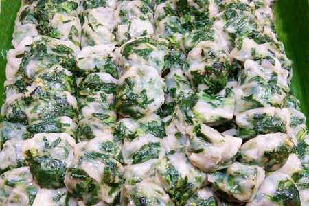 Kuicheai steamed, Steamed dumpling stuffed with garlic chives, garlic chives dim sum.の写真素材
