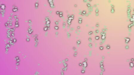 falling heart,  Beautiful heart background for wedding, birthday, valentines day 3d render
