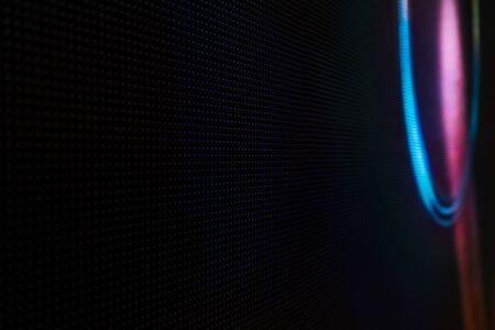 Abstract Close up Bright colored LED SMD video wall abstract backgroundの写真素材