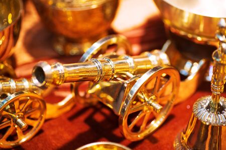 Close up of Thai styled ancient brass design vintageの写真素材