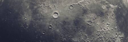 Realistic Moon in the outer space Isolated on Black