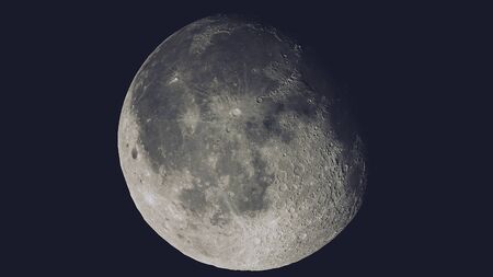 Realistic Moon in the outer space Isolated on Black