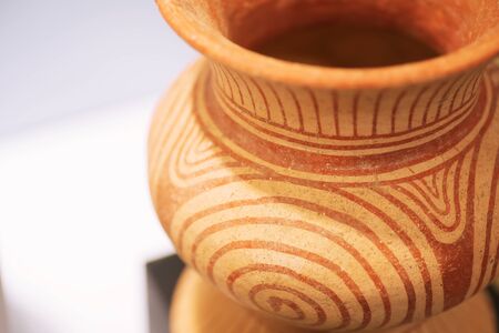 handmade Ceramic raw pottery, Ancient traditional earthenware backgroundの写真素材