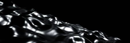 Black liquid wave luxury premium pattern flying into digital technologic panorama animation 3D...